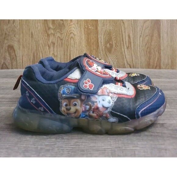 Nickelodeon Paw Patrol Kids Blue Athletic Shoes Light Up Boys Sneakers Size 12 - Picture 1 of 12